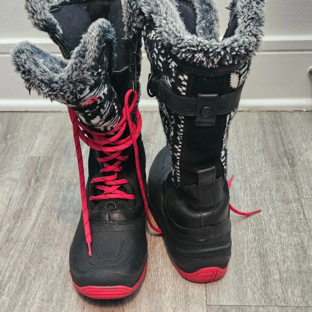 The North Face Shellista Black and Pink Tall Insulated Snow Boots Women's 8.5US